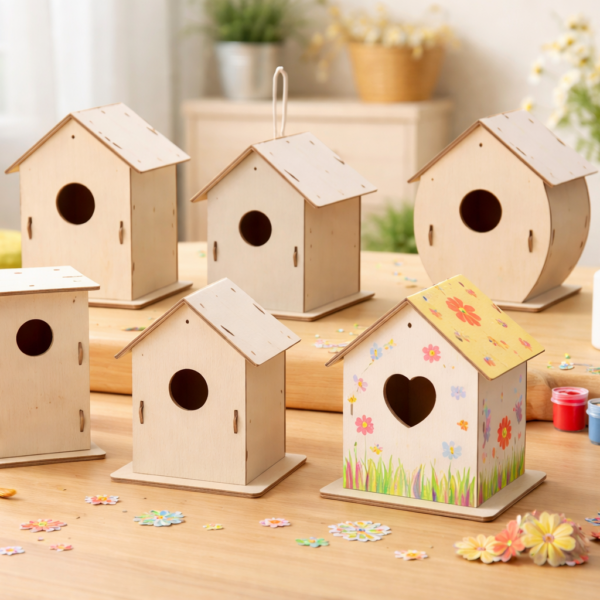 dřevěná ptačí budka k sestavení a dotvoření 🐦